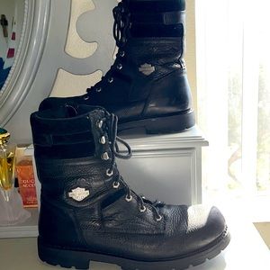 Harley Davidson men leather high rise boots size 12